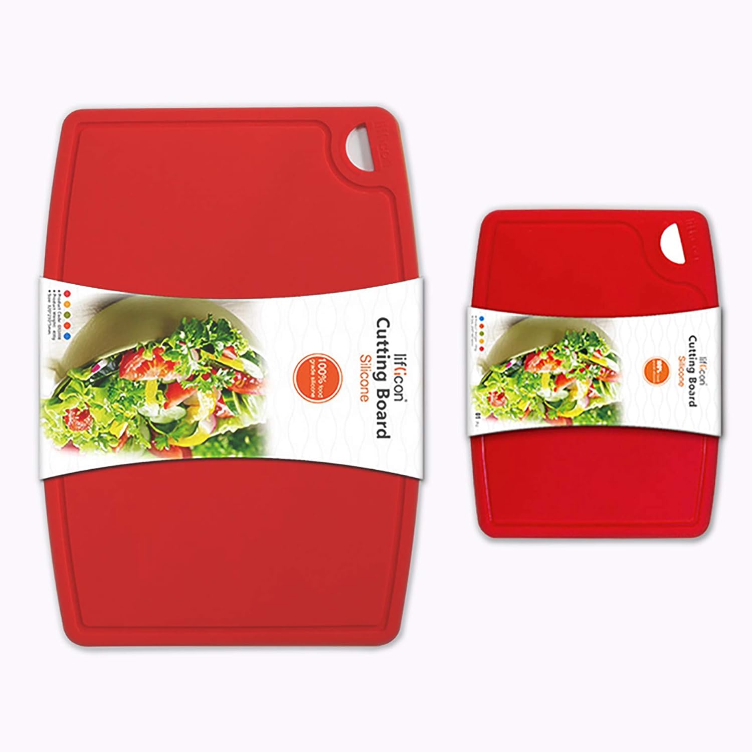 Thick Silicone Cutting Boards Set of 2 for Kitchen Use