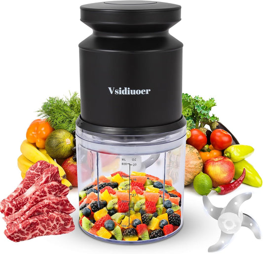 Compact 400W Mini Food Processor - 4 Blades, Versatile Use!