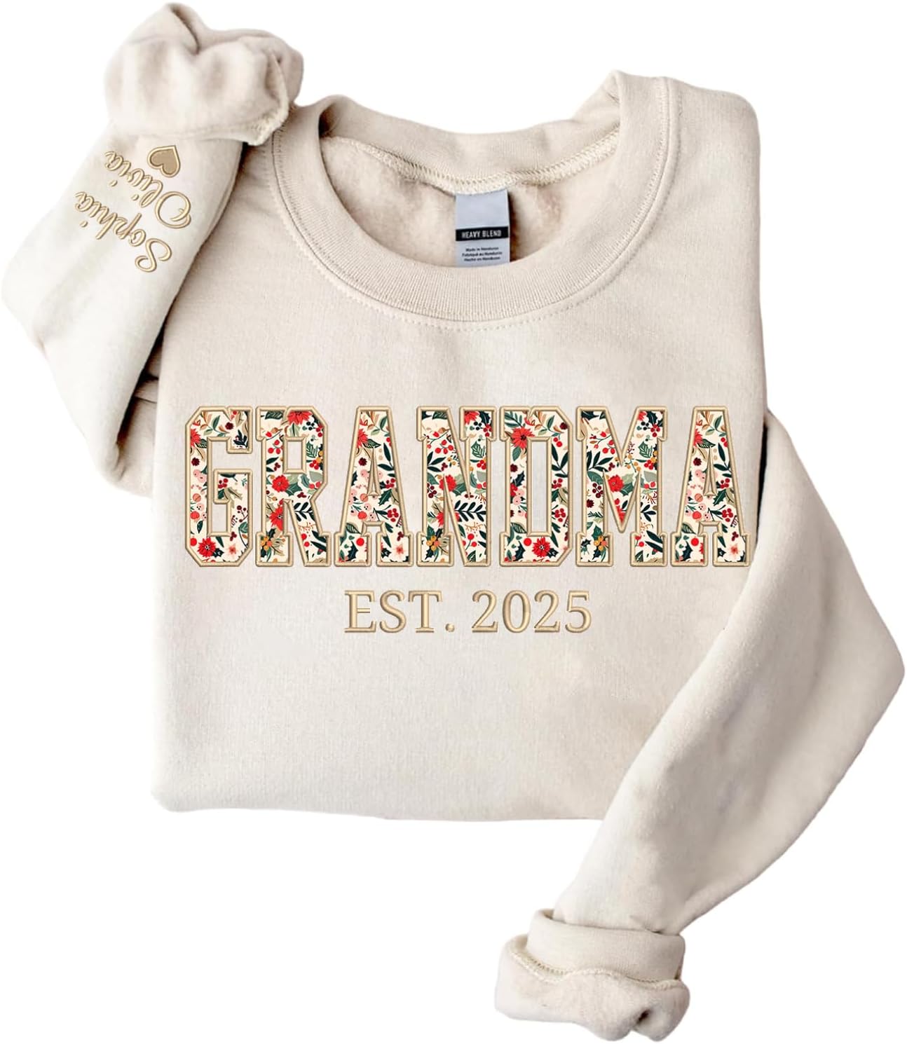 Personalized Floral Grandma Shirt - Precious Mama Gift