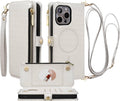 Crossbody Wallet Case for iPhone 15 Pro Max - Mirror, RFID Block