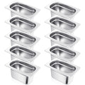 1/9 Size 4in Deep Stainless Steel Hotel Pan 10 Pack - Durable Catering