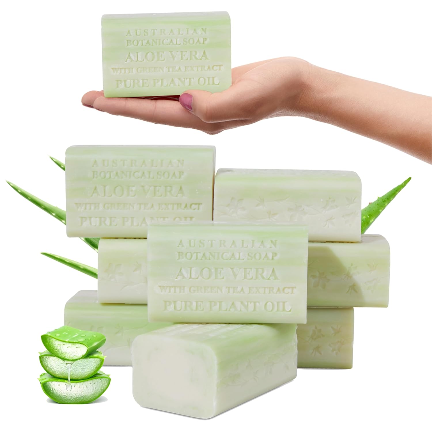 Aloe Vera and Green Tea Soap Bars for Luxurious Skin Care