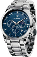 Mens Analog Quartz Chronograph Watch - Classic Big Face Style