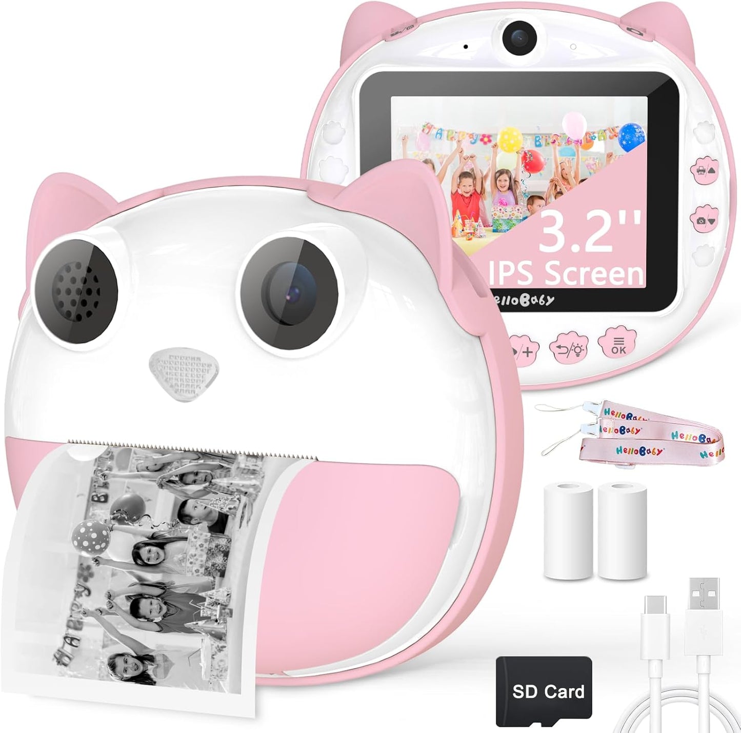 HelloBaby Instant Print Kids Camera - Capture Memories Instantly!