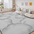Grey Cute 8x10 Area Rug for Living Room Bedroom - Washable Soft