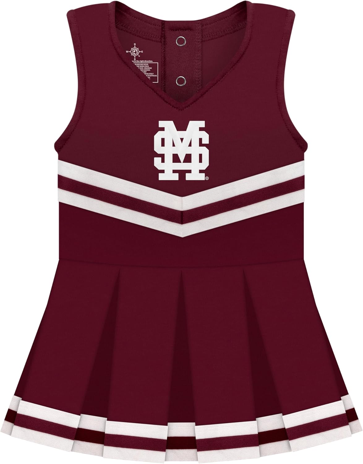 College Baby NCAA Cheerleader Bodysuit Dress for Baby Girls