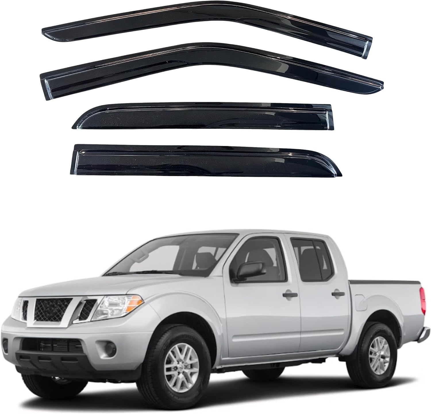 KPY Window Visor for Nissan Frontier & Suzuki Equator Crew Cab