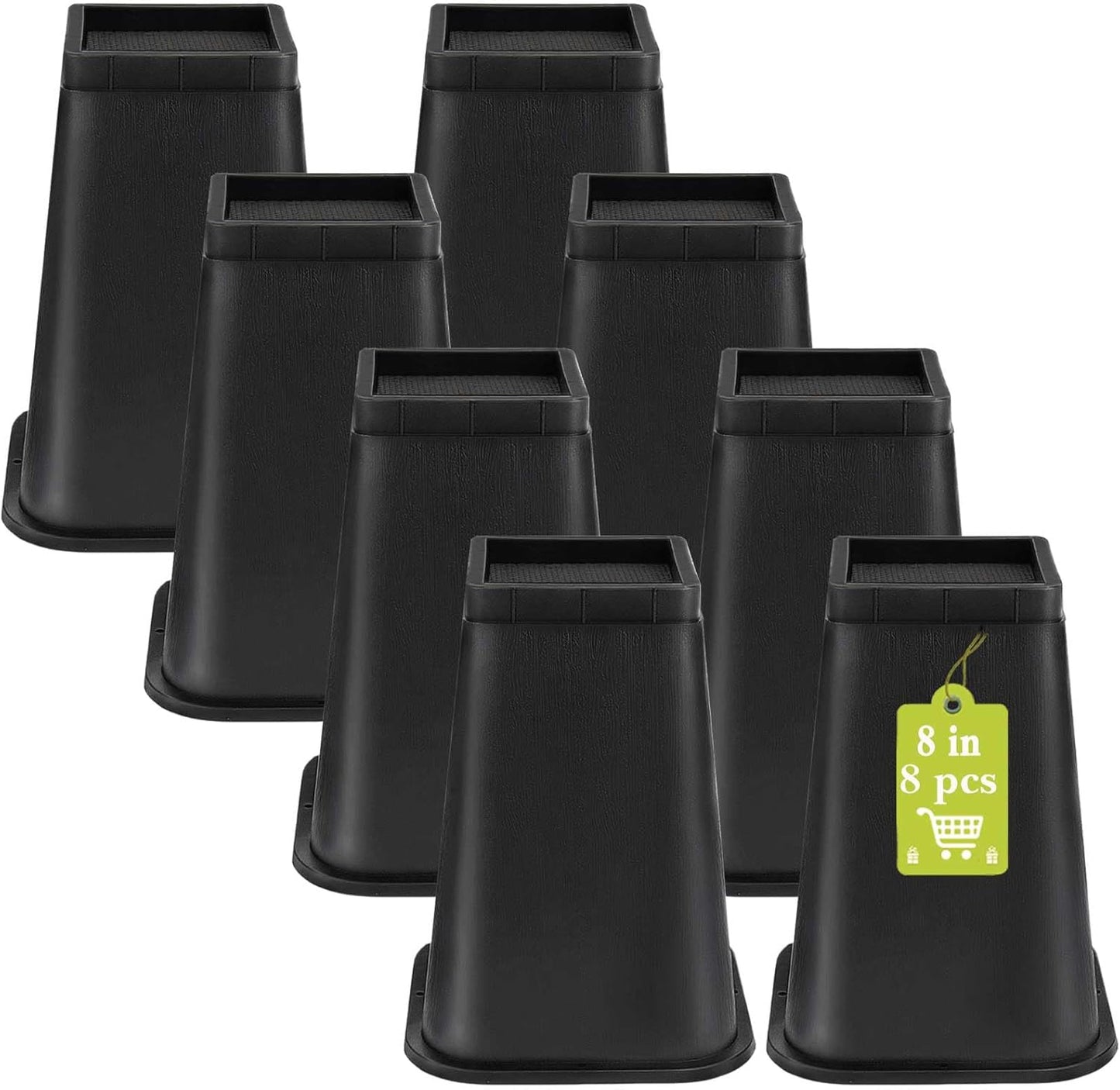 8 Inch Furniture Risers for Bed, Couch, Desk, and More