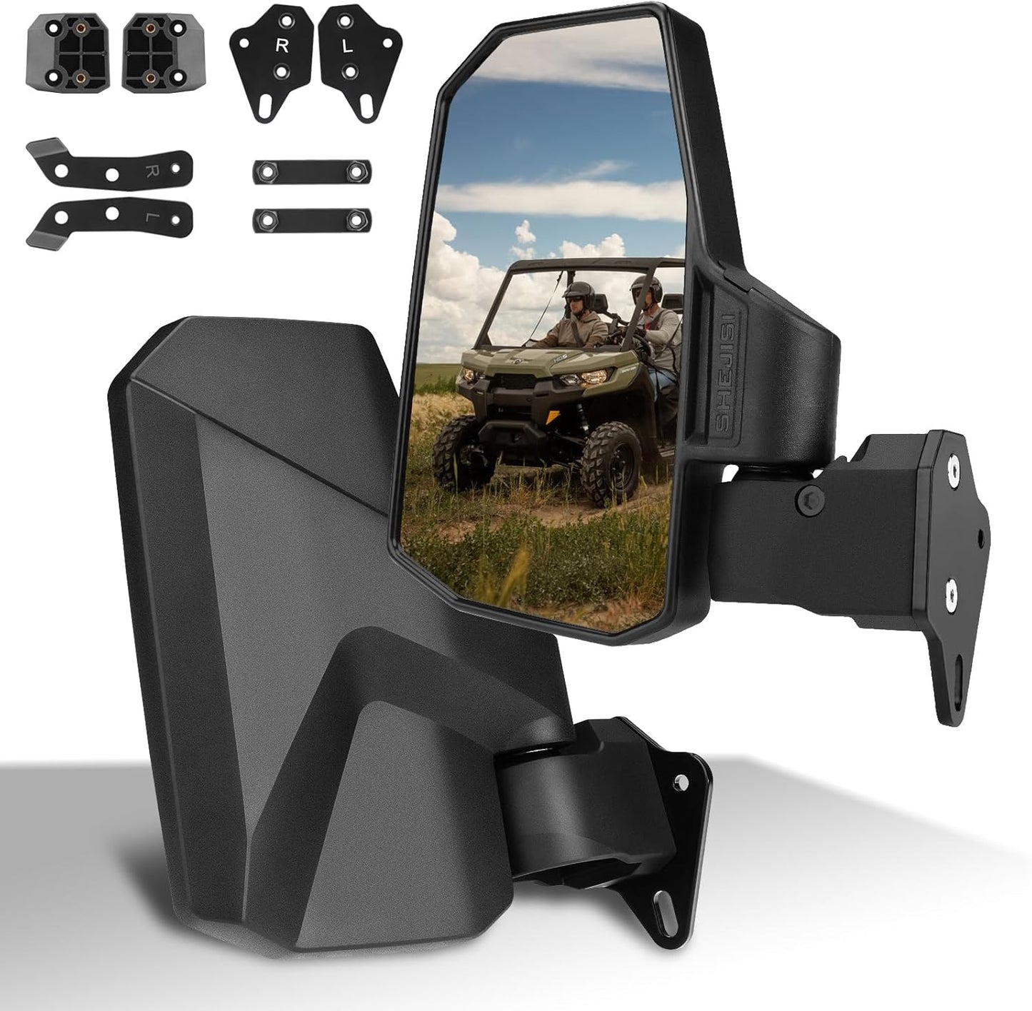 Defender Side Mirrors with Spring Back Feature for UTVs