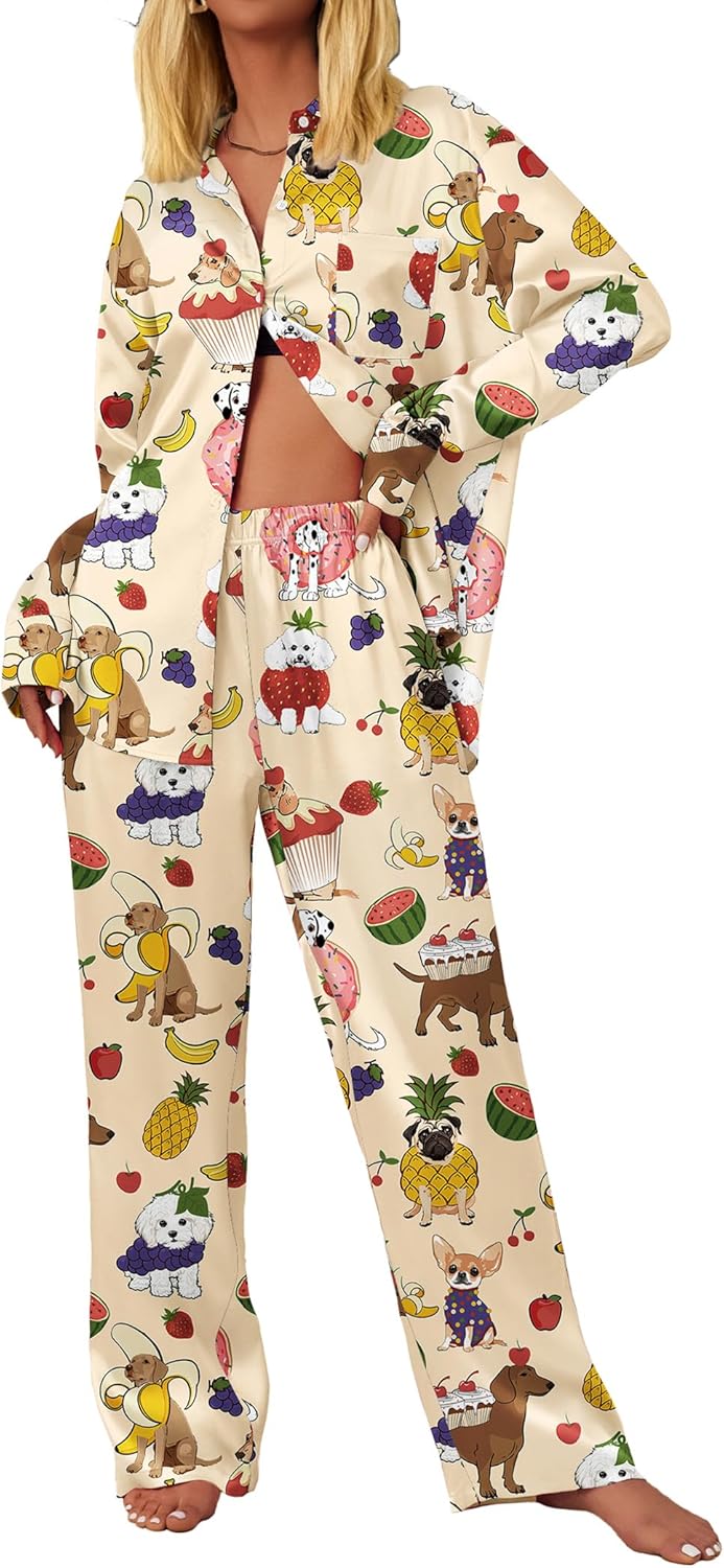 Ekouaer Womens Satin Silky Pajama Set for Ultimate Comfort