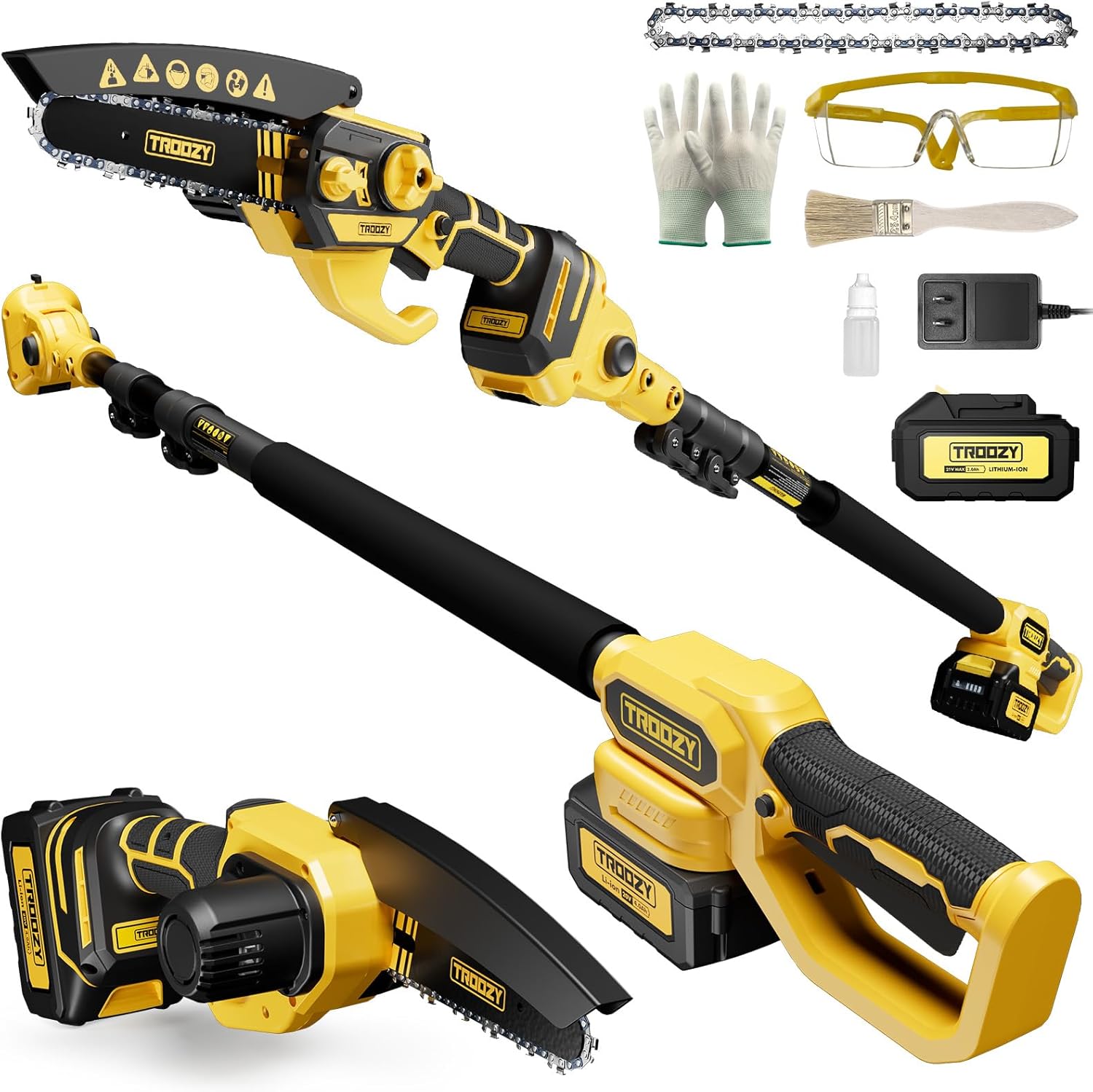 Cordless Pole Saw & Mini Chainsaw 2-in-1 for Pruning Tasks
