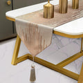 Champagne 120 in Table Runner Gorgeous Embroidery - Elegant Dining