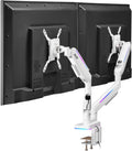 AVLT RGB Lights Dual 17-43 Monitor Arm Desk Mount - Space Saving RGB