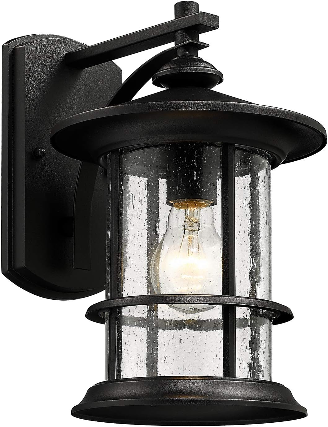 Textured Black Outdoor Light Fixture for Stylish Exteriors