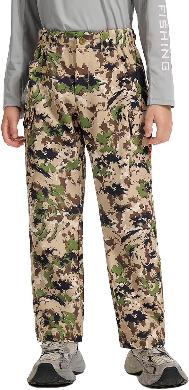 BASSDASH Kids Youth Stretch Hunting Pants for All-Day Comfort