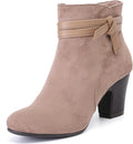 Womens Ankle Boots Casual Fashion Ladies Chunky Heeled Booties