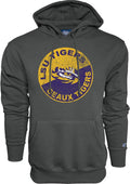 Men's LSU Tigers Hoodie Vintage Cap Dark Heather - Comfortable Cotton