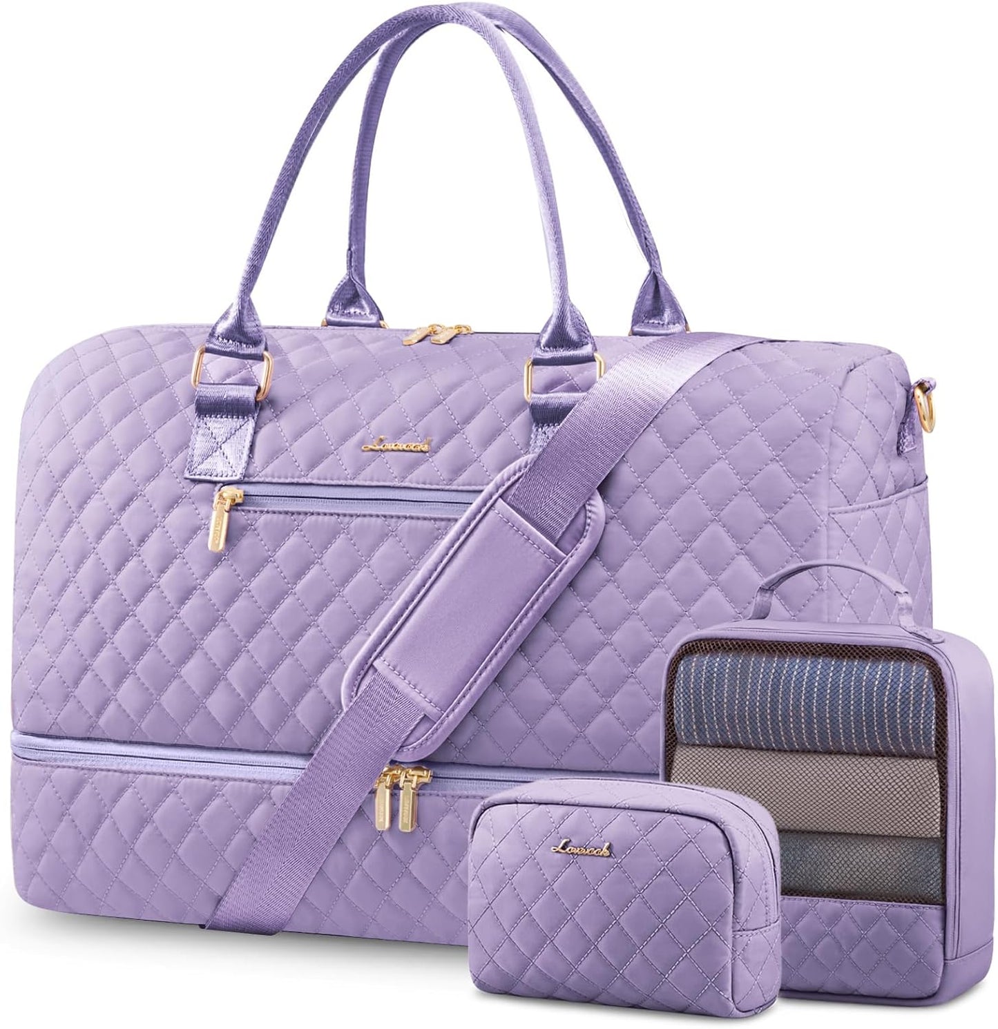 LOVEVOOK Travel Duffle Bag for Women with Shoe Compartment