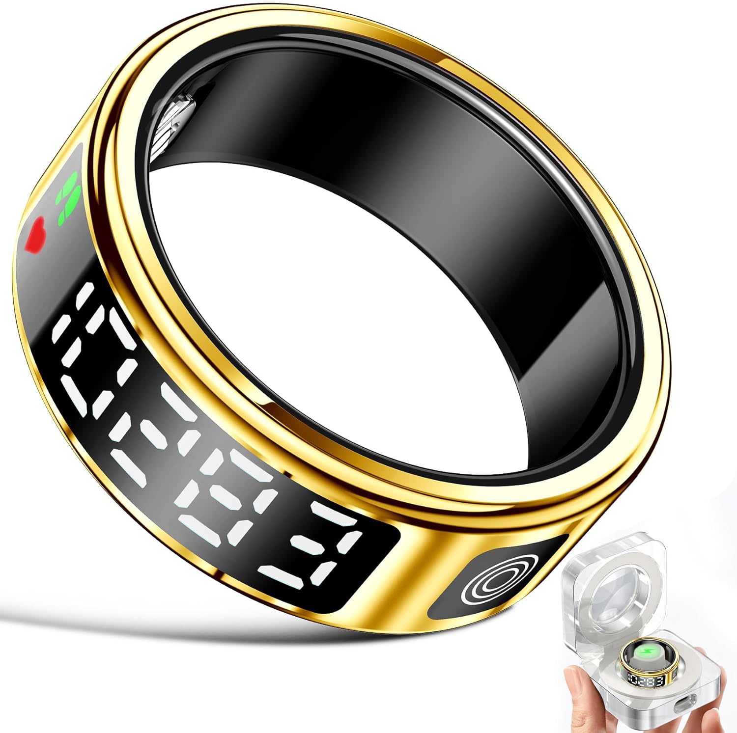 Smart Ring Health Ring - Fitness Tracker with LED Display