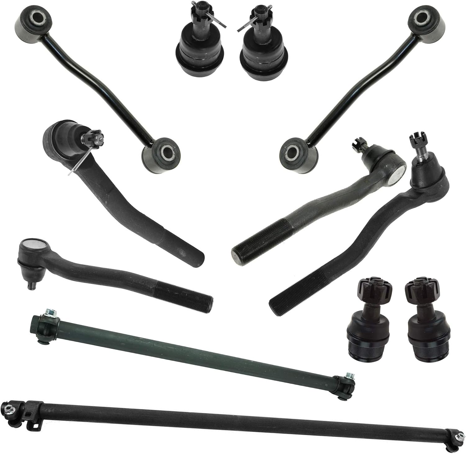 TRQ Front Steering & Suspension Kit for 1999-2004 Jeep Grand Cherokee