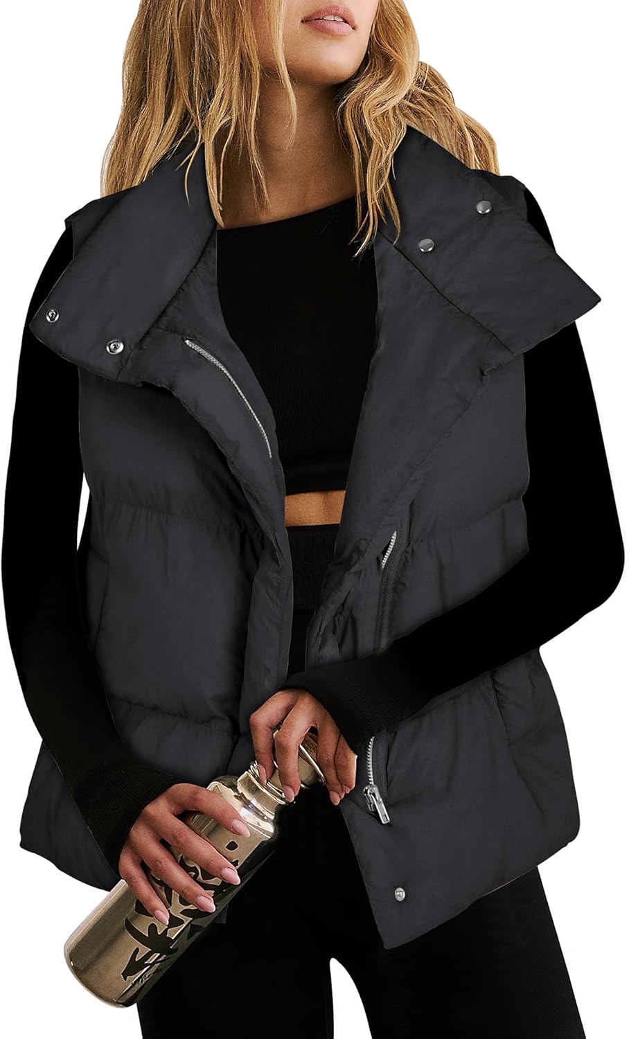 Lightweight Quilted Puffer Vest for Women - Warm Winter Jacket