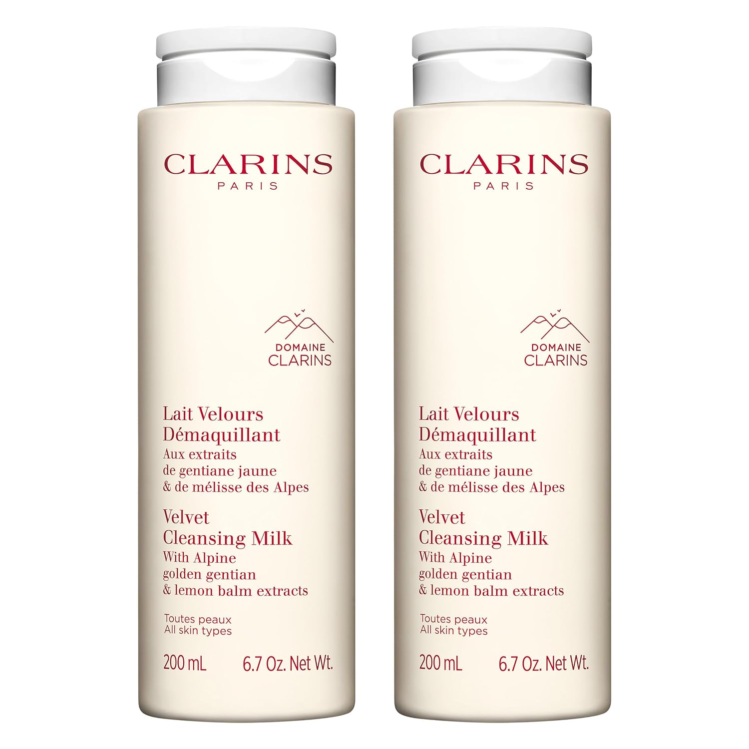 Clarins Velvet Cleansing Milk for All Skin Types - Hydrating Cleanser
