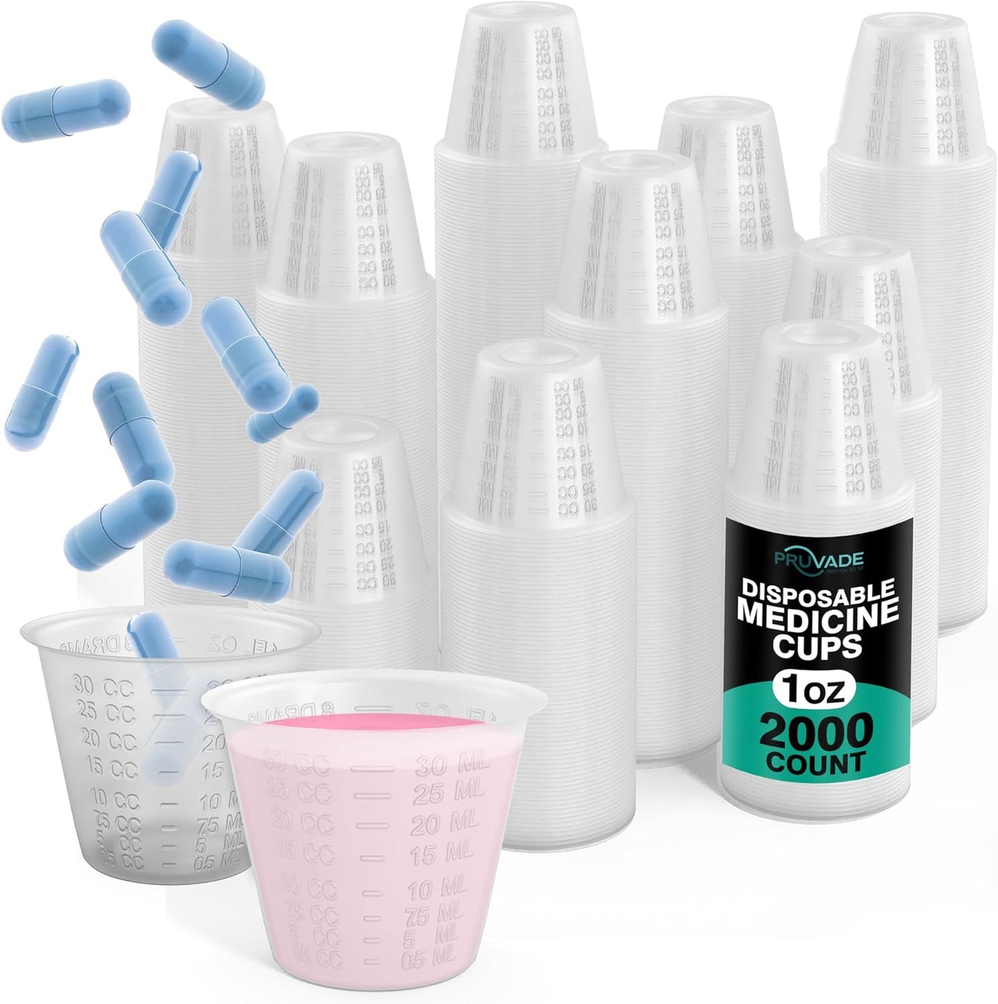 Pruvade Disposable Medicine Cups for Accurate Dosage Measurement