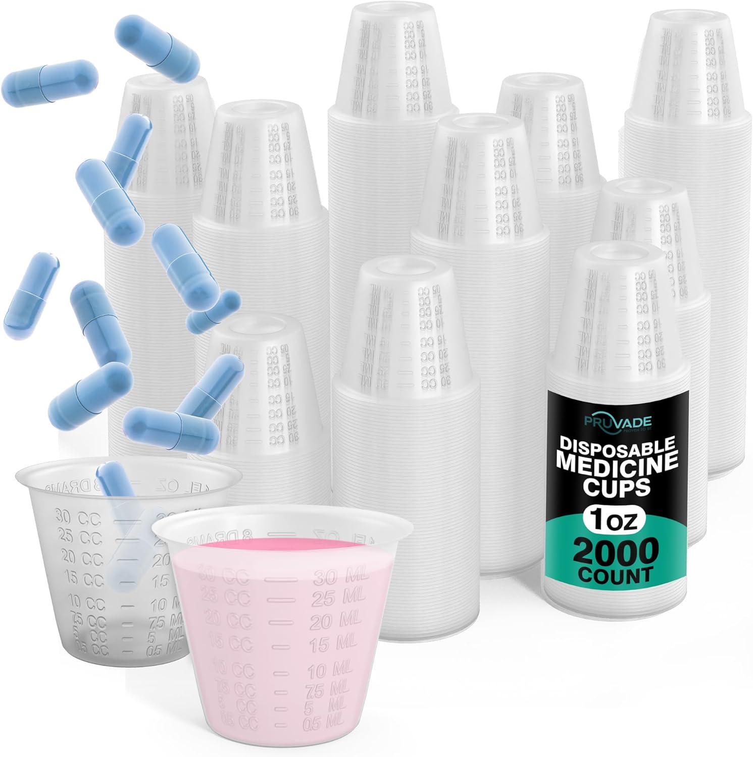 Pruvade Disposable Medicine Cups for Accurate Dosage Measurement