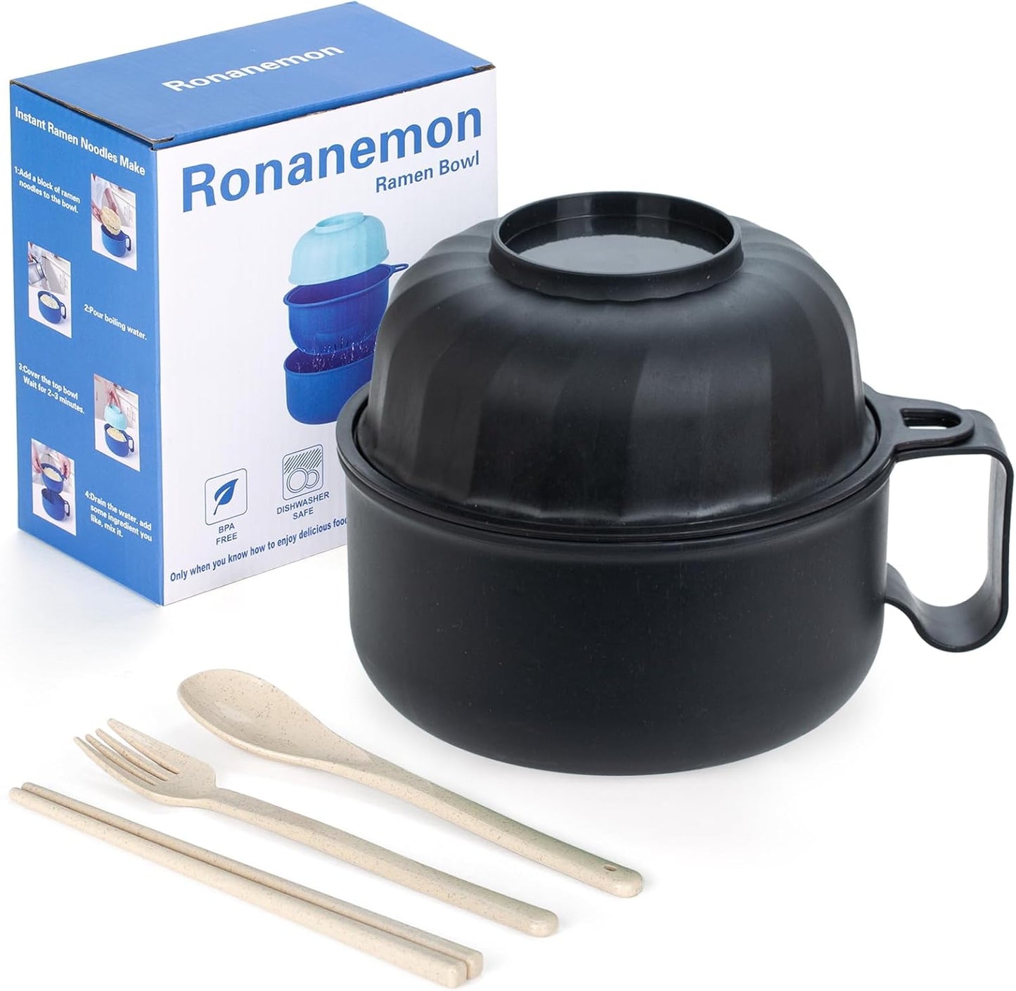 Instant Ramen Cooker with Strainer - Ronanemon
