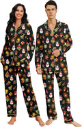 Couples Christmas Matching Pajamas Set - Soft Warm Long Sleeve PJs