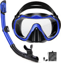 Snorkeling Gear for Adults Panoramic Mask & Dry Snorkel - Comfortable