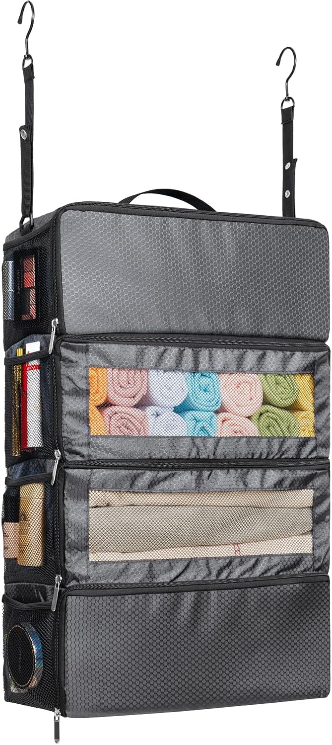 Travel Luggage Organizer Hanging Shelves for Easy Packing