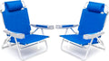 SUNNYFEEL Extra Wide 28 in Low Beach Chair 2 Pack - Reclining