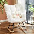 Sweetcrispy Rocking Chair Nursery Glider - High Back Comfort