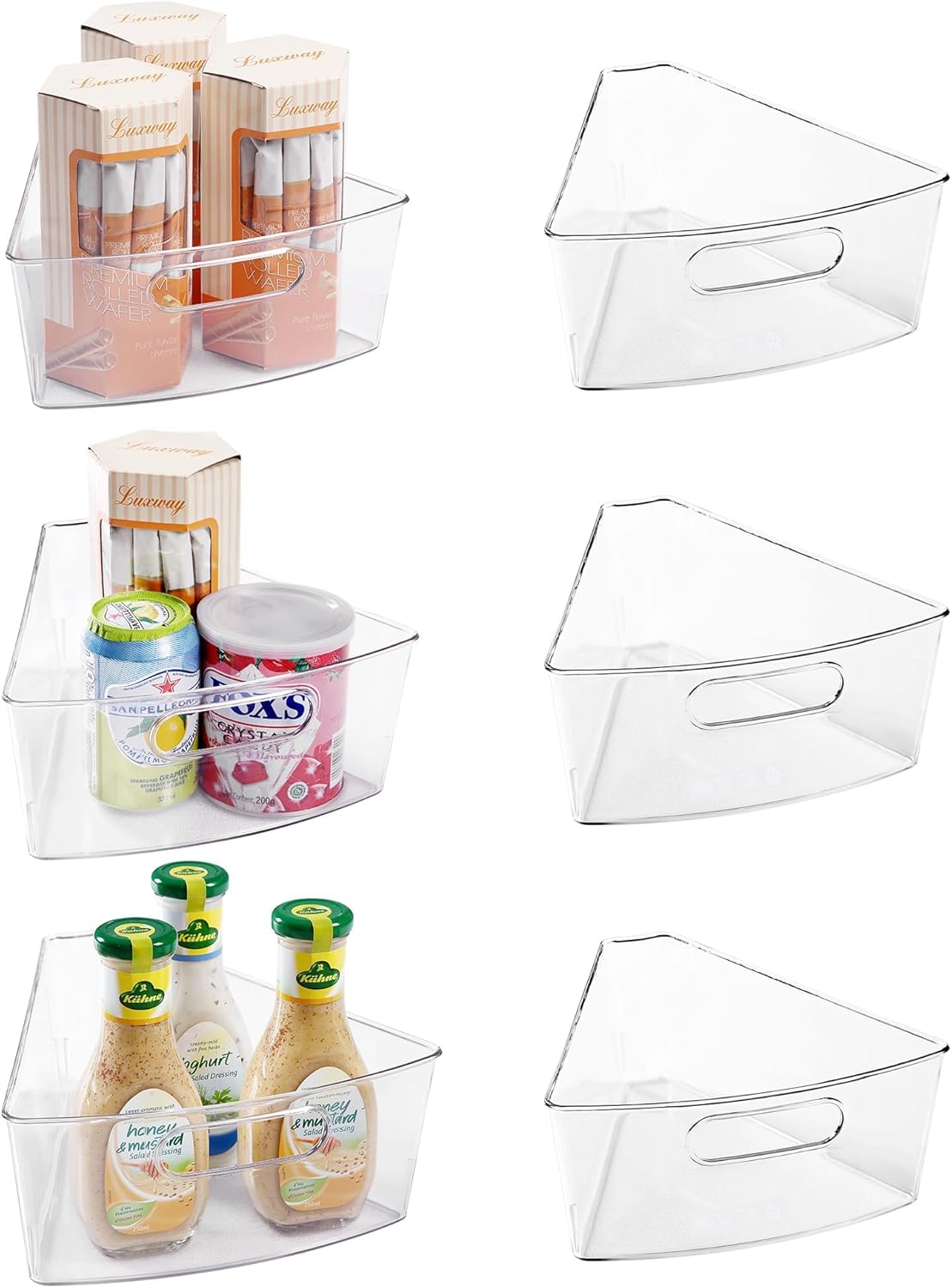 Oubonun Lazy Susan Organizers Set of 6 for Kitchen Storage