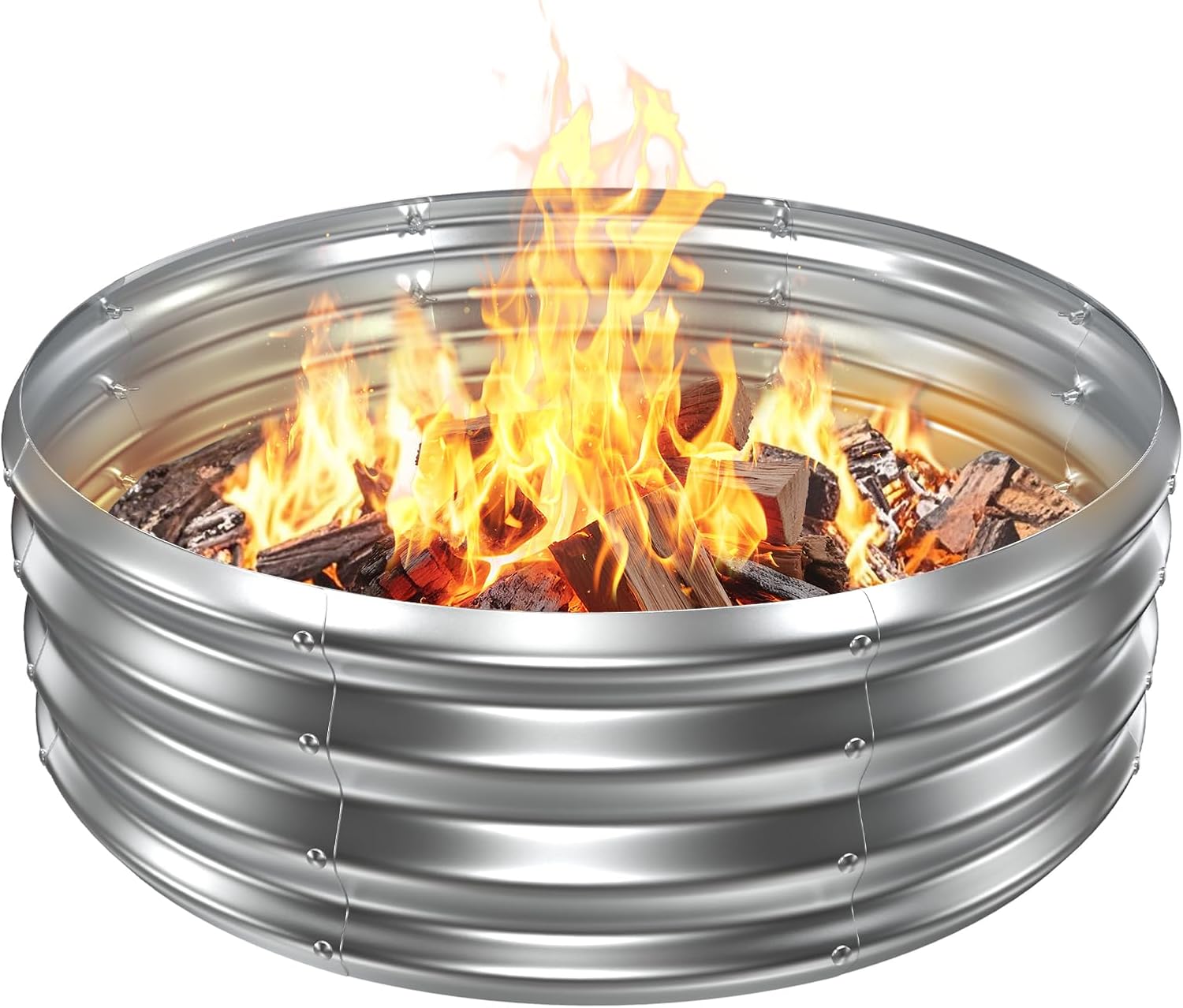 Durable 3 FT Metal Fire Pit Ring for Outdoor Gatherings