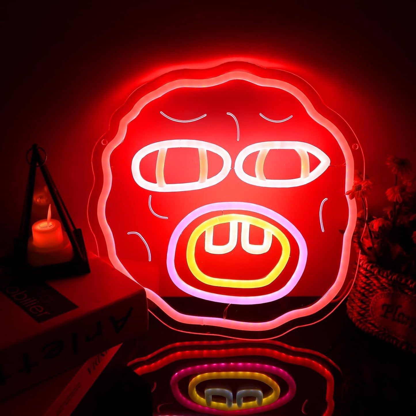 Cherry Neon Sign for Wall Decor - Dimmable LED Light for Rooms