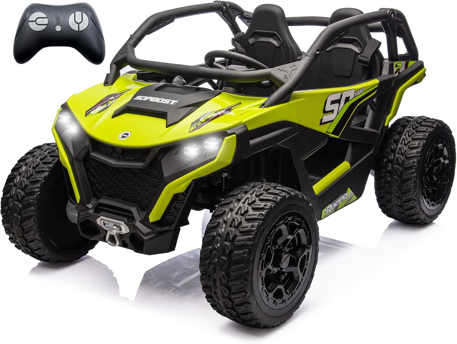 sopbost XL 24V Kids UTV with Remote Control for 2 Seater Fun