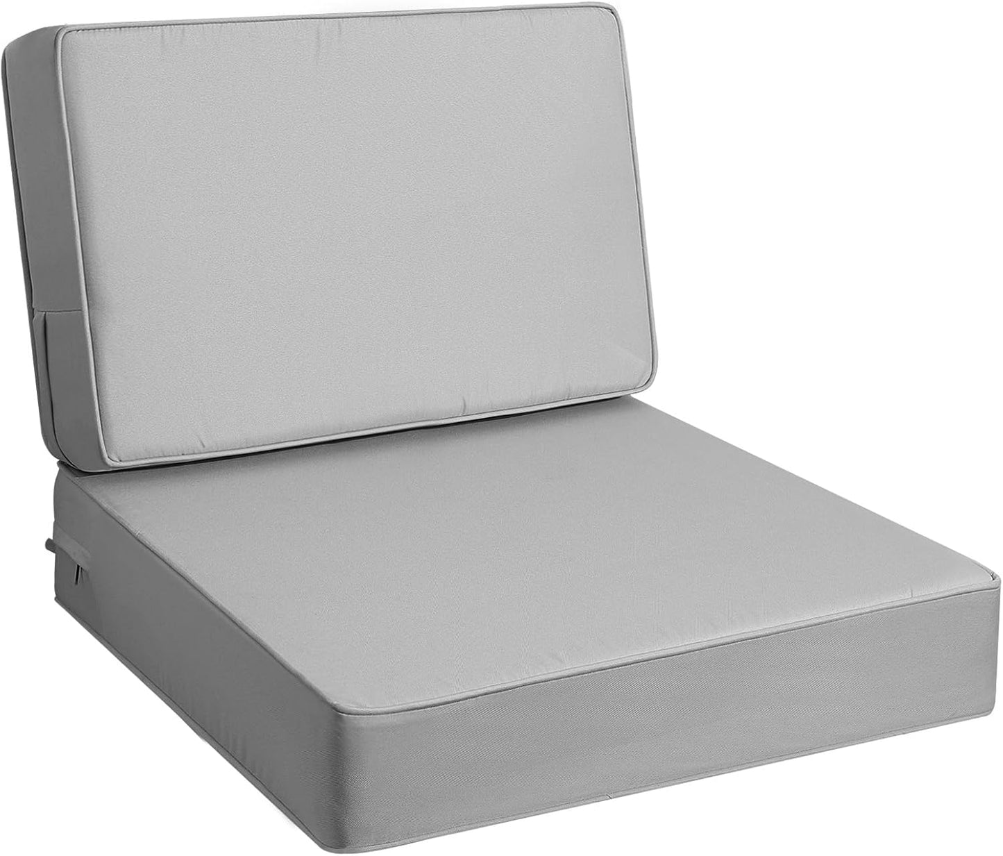 Outdoor Deep Seat Cushions for Patio Furniture - Gray Foam Pillows