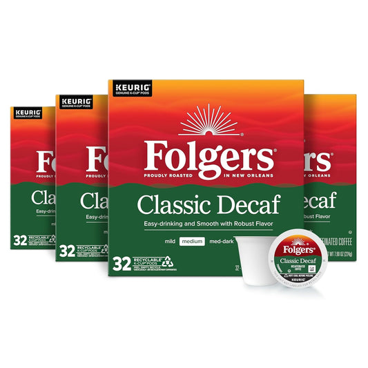 Folgers Classic Decaf Coffee K-Cup Pods for Perfect Brew