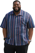 Button Down Shirt Men Big and Tall 4XL-9XL Short Sleeve - Summer Fit