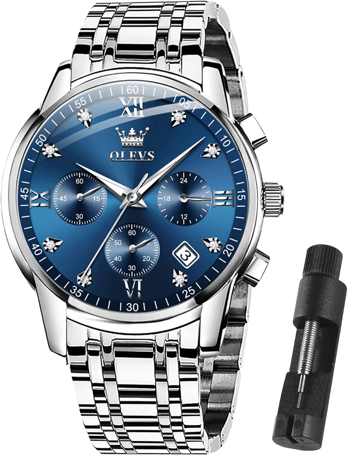 OLEVS Men's Waterproof Chronograph Watch - Stylish & Functional!
