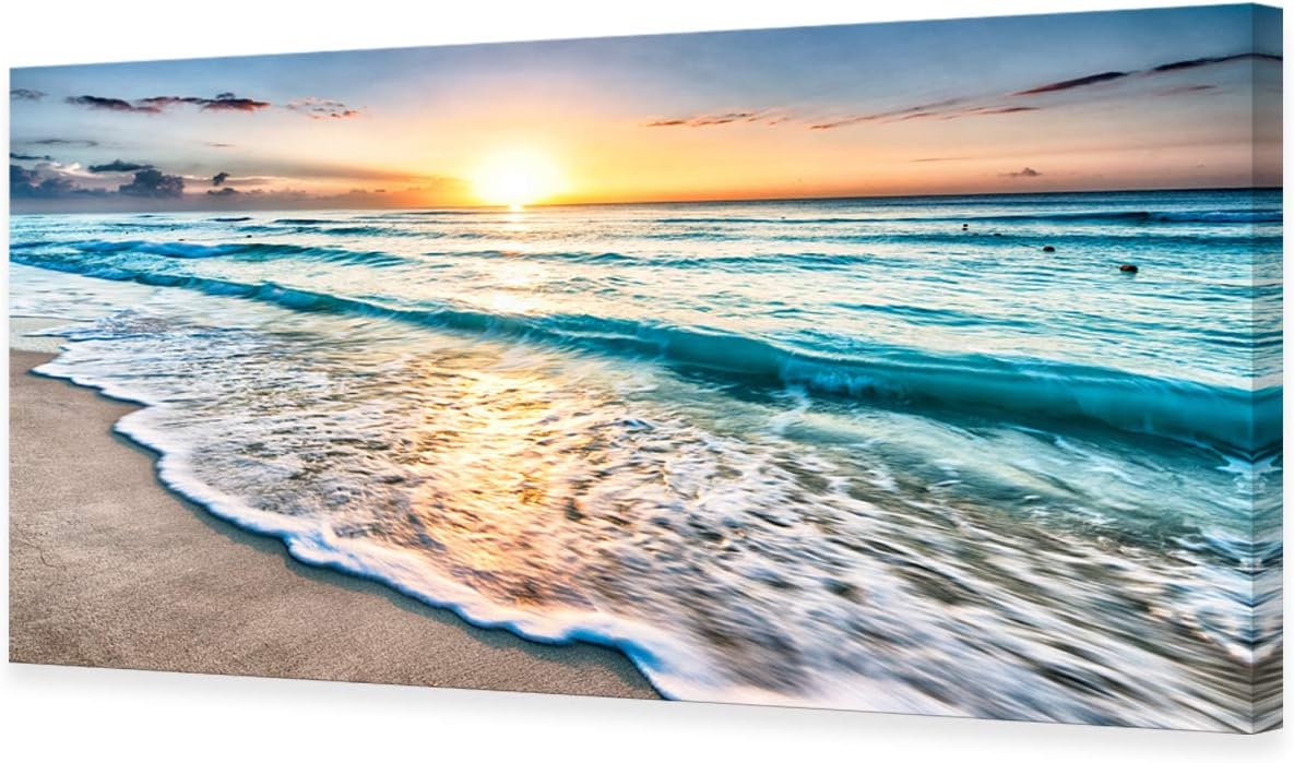 Baisuart Canvas Prints Wall Art for Beach Sunset Decor