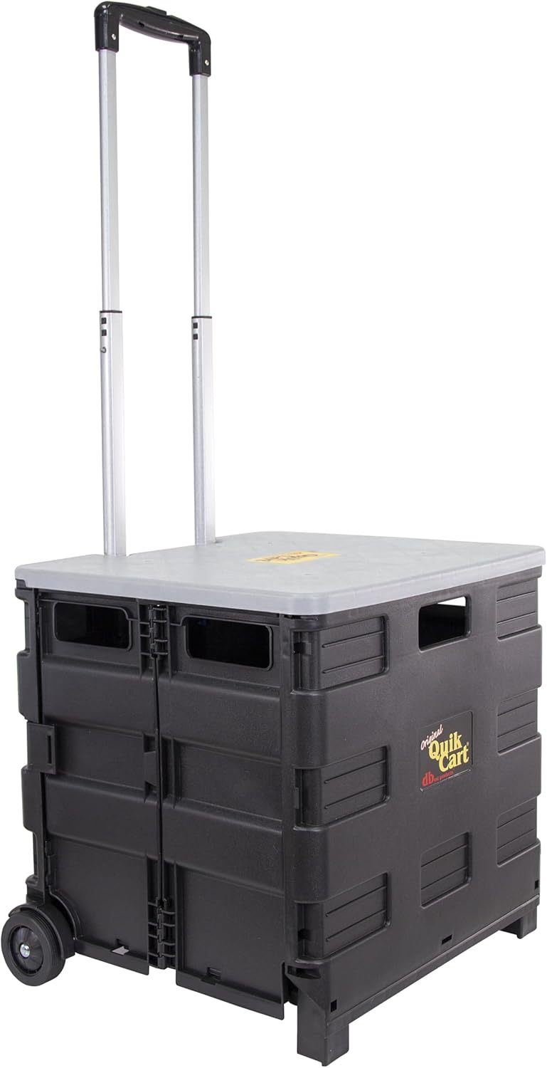 Quik Cart Collapsible Rolling Crate on Wheels for Teachers