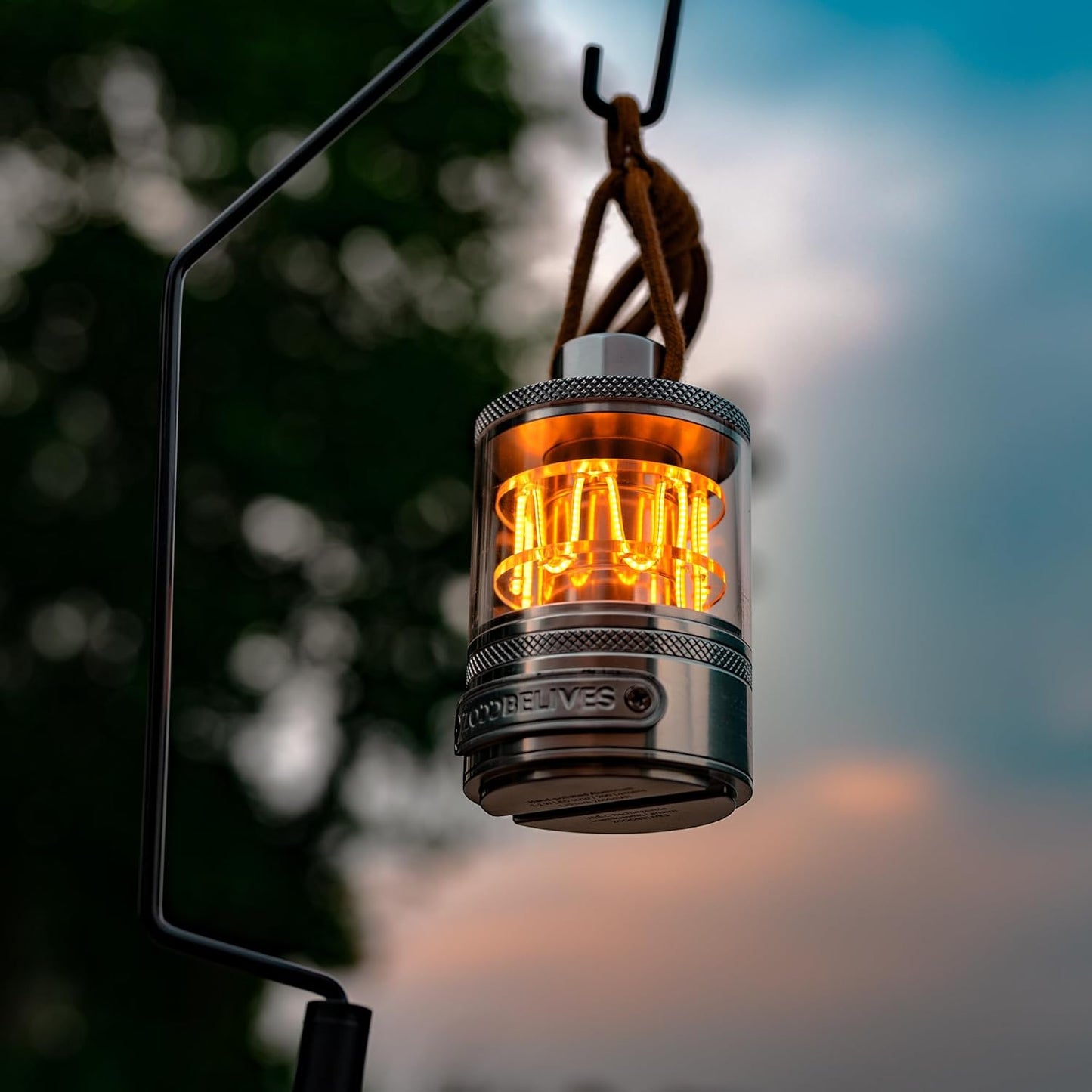 Vintage Aluminum Camping Lantern Light - Dimmable Warm Glow