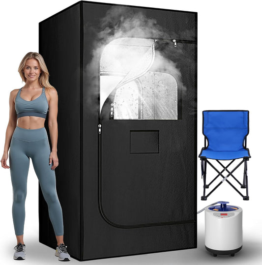 15-Level Portable Steam Sauna for Home | Remote Control, Foldable & Efficient | Manastin