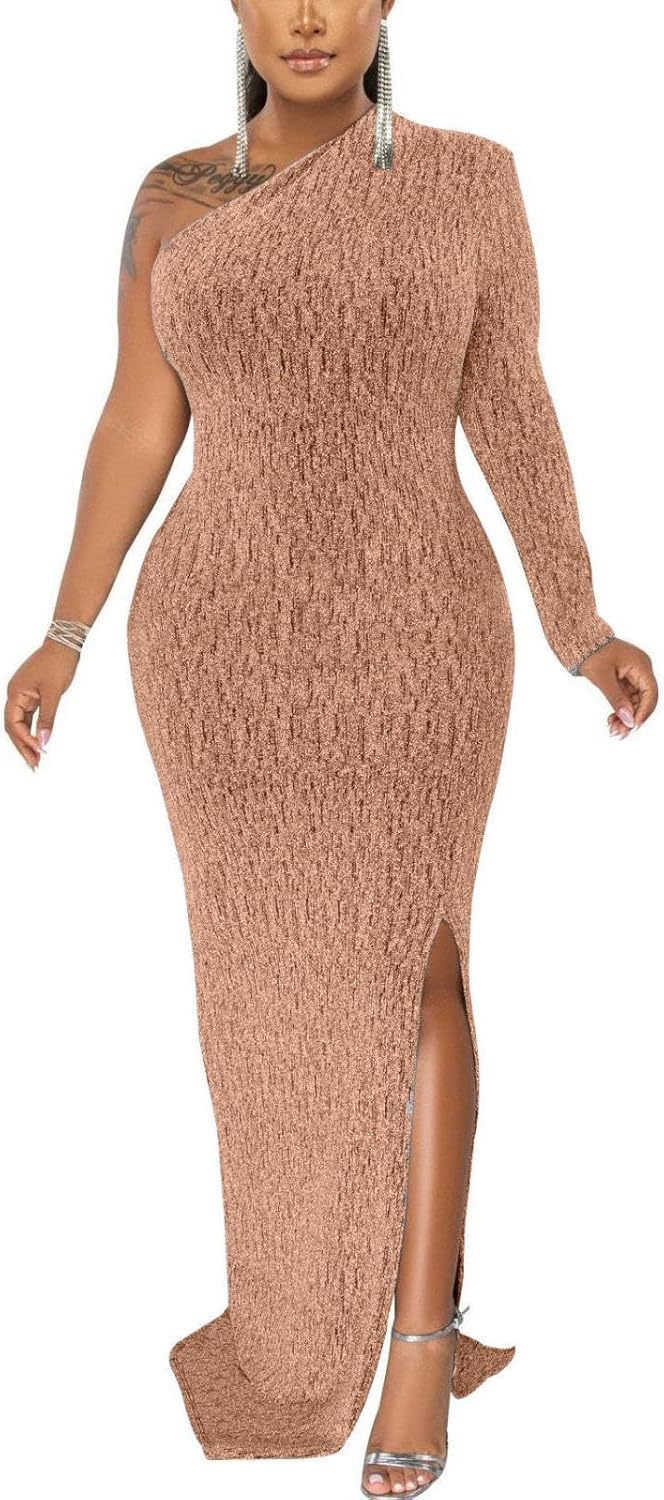 Elegant Women's Formal Evening Gowns with High Split Design