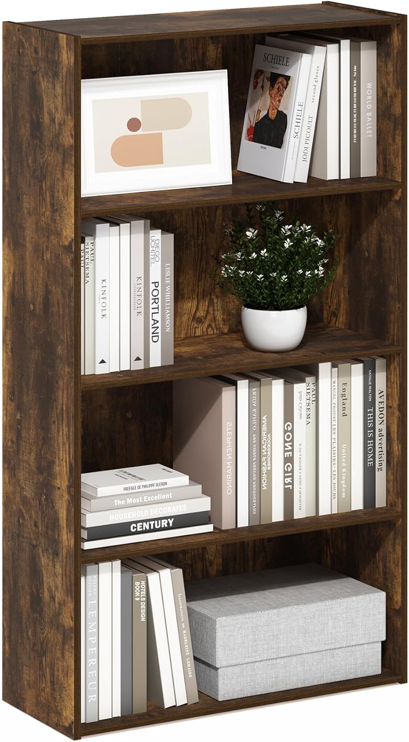 Furinno Pasir 4 Tier Open Shelf for Stylish Storage Solutions