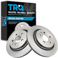 TRQ Rear Brake Rotors Set Vented Compatible with Volvo S60 S80 V60