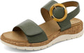 UBFEN Womens Flat Sandals Arch Support Open Toe Walking Comfy Low Hook